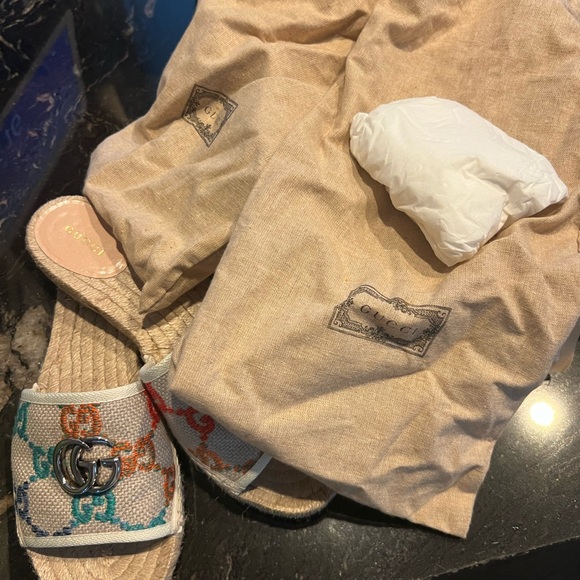 Authentic Gucci Monogram Espadrilles - Picture 12 of 12
